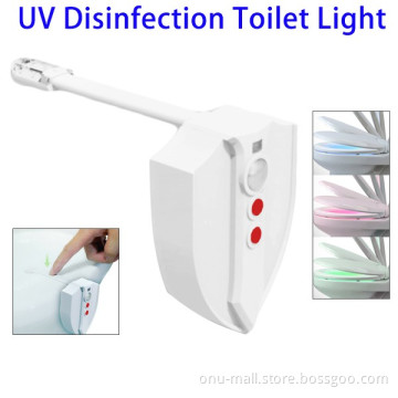 UV Disinfection LED Toilet Night Light with 8 Light Colors